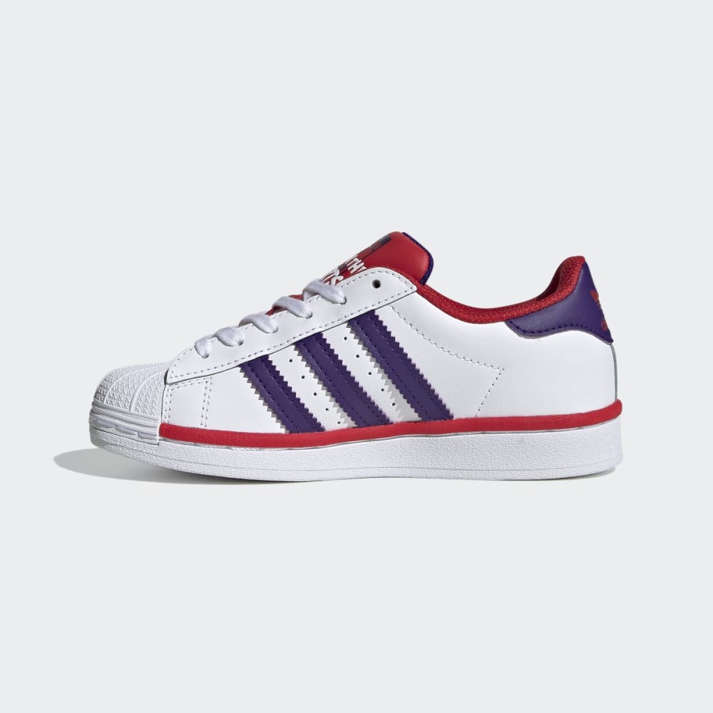 Adidasi Originals Adidas Copii 4 8 Ani Romania Online Adidas Superstar Albi Violet Rosii Inchis